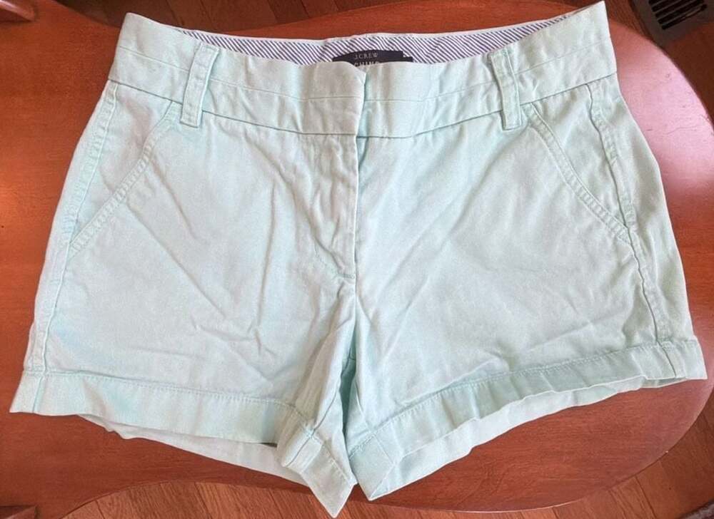 J.Crew Chino Shorts Size 4 Mint Green Cotton